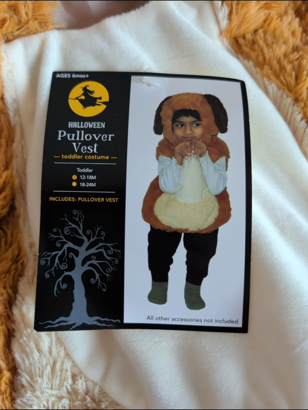 Puppy Halloween Pullover Vest 12/18 Months NWT